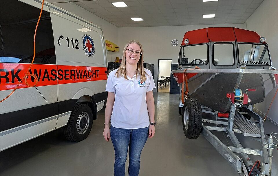 Ramona Kraus in der neuen Halle