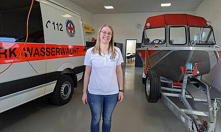 Ramona Kraus in der neuen Halle